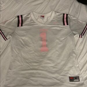 Nike White Jersey with Pink Accents
